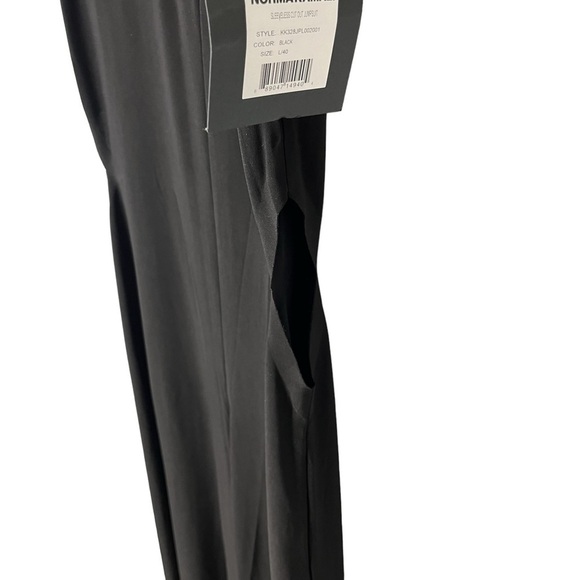 Norma Kamali Sleeveless Cut Out Jumpsuit Black Size Large Cut Out Accents - Picture 6 of 10
